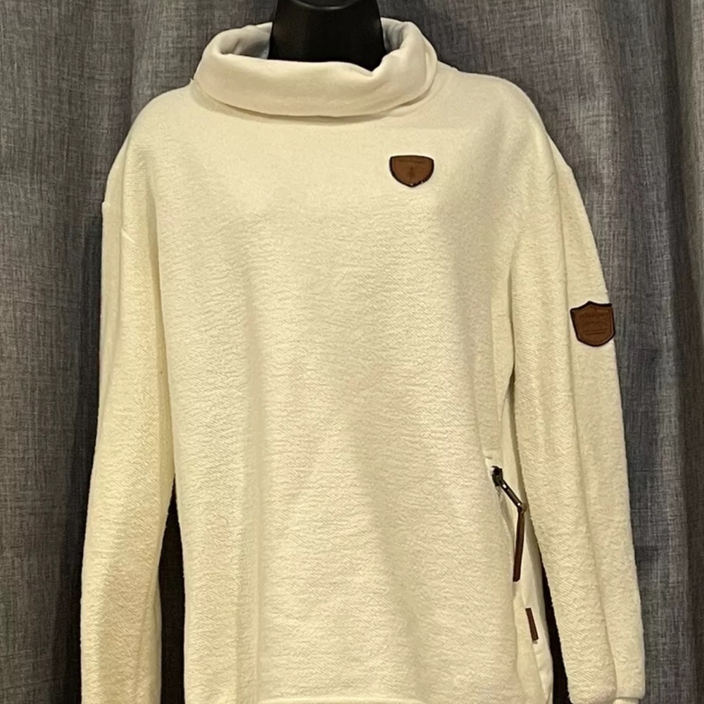 Wanakome cowl neck sweater  pullover Womens size Medium Ivory